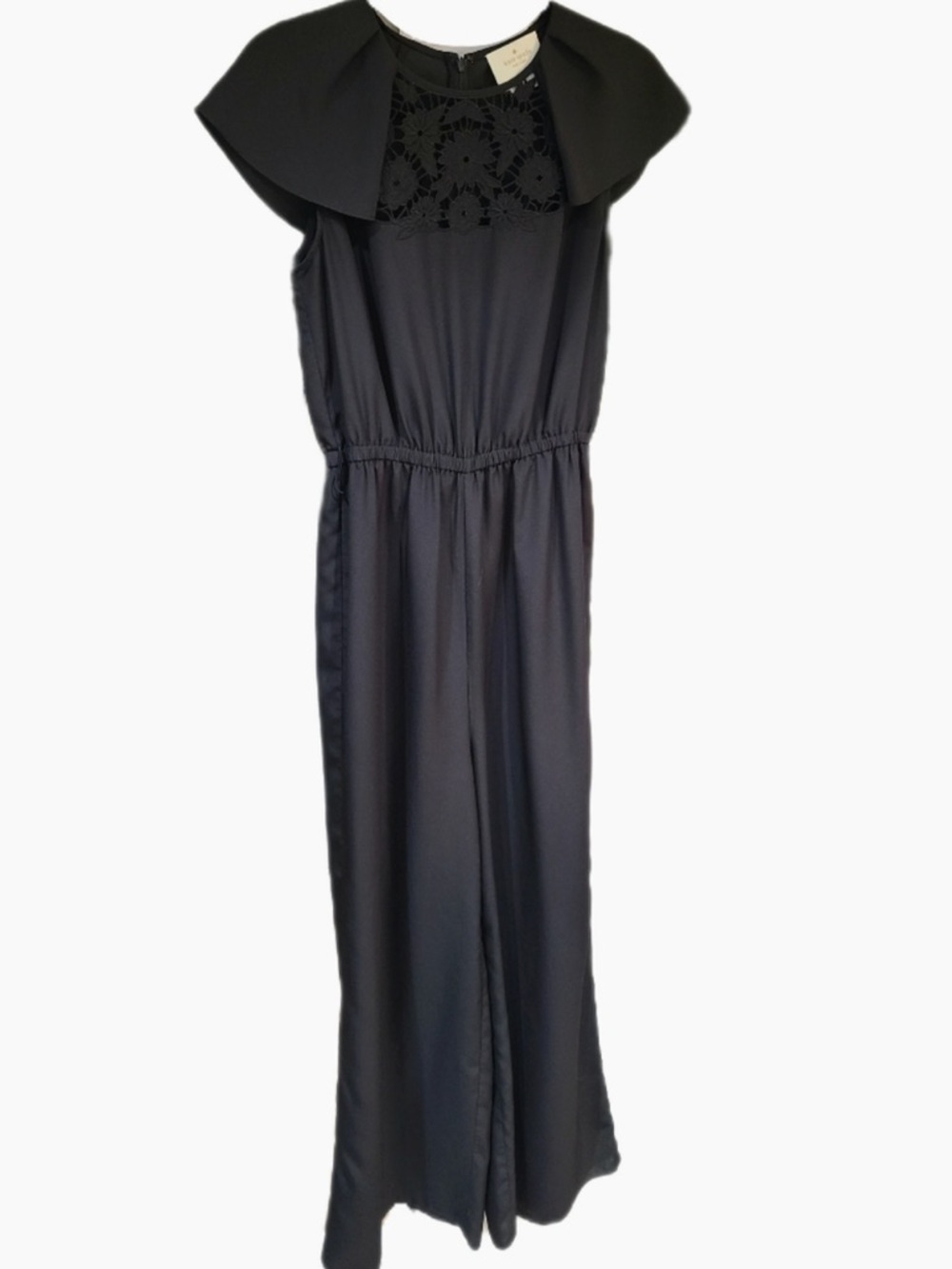 kate spade Black Embroidered Lace Tie-Waist Jumpsuit - Picture 2 of 3
